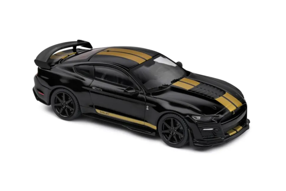 Solido Cars - Black 2020 Shelby Mustang GT500 1/43 Scale Die-Cast Vehicle Replica