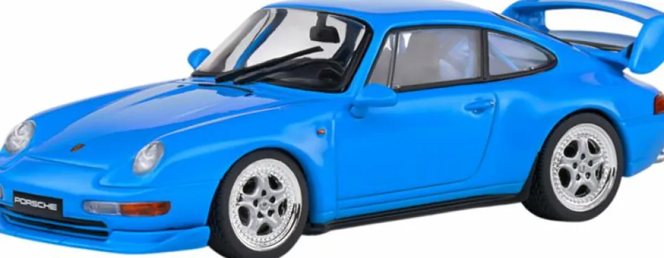 Solido Cars - Blue 1993 Porsche 911 (993) RS Clubsport 1/43 Scale Die-Cast Vehicle Replica