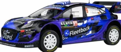 Solido Cars - Blue Ford Puma Rally1 Hybrid (#9 Serderidis / Miclotte 2022 Kenya Safari Rally) 1/18th Scale Die-Cast Vehicle Replica