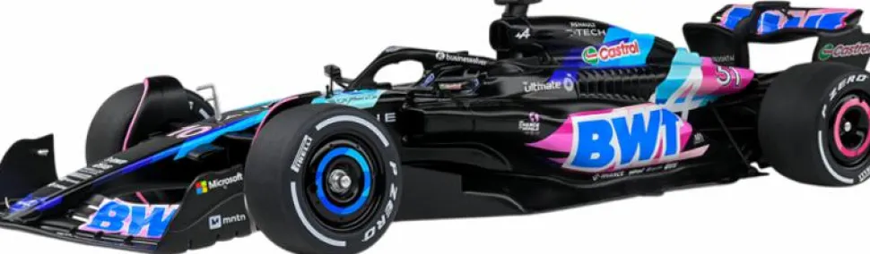 Solido Cars - Esteban Ocon's 2024 Alpine A524 Formula 1 Racing Car (Presentation Version) 1/18th Scale Die-Cast Vehicle Replica
