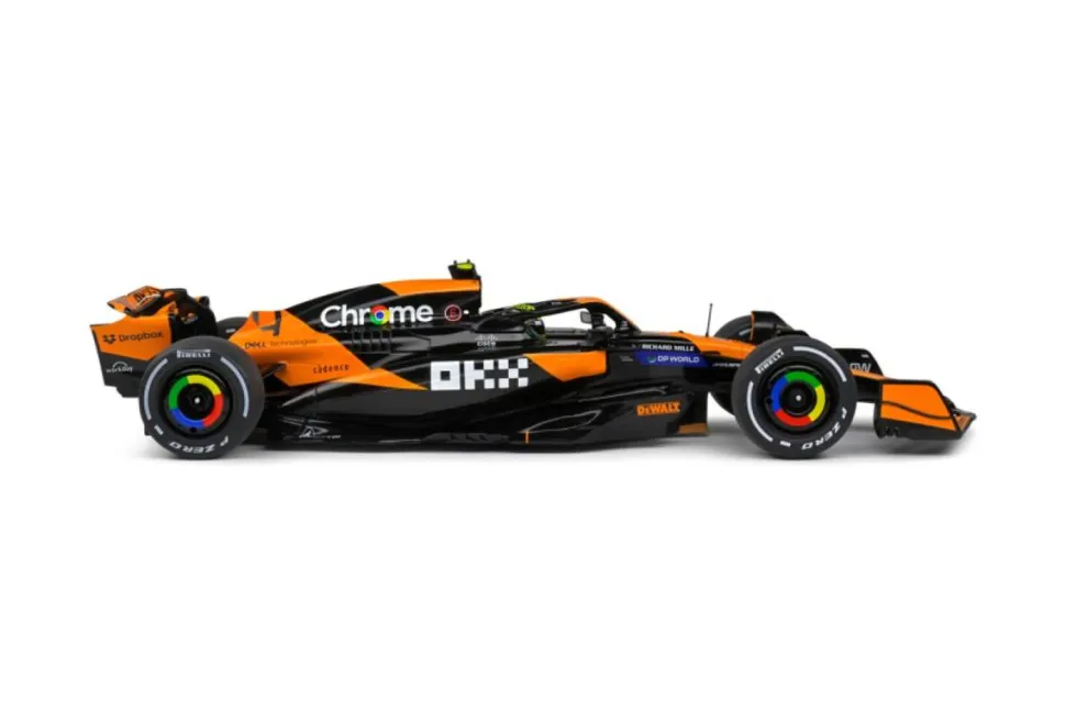 Solido Cars - Lando Norris' 2024 McLaren MCL38 Formula 1 Racing Car (Miami Grand Prix) 1/18th Scale Die-Cast Vehicle Replica