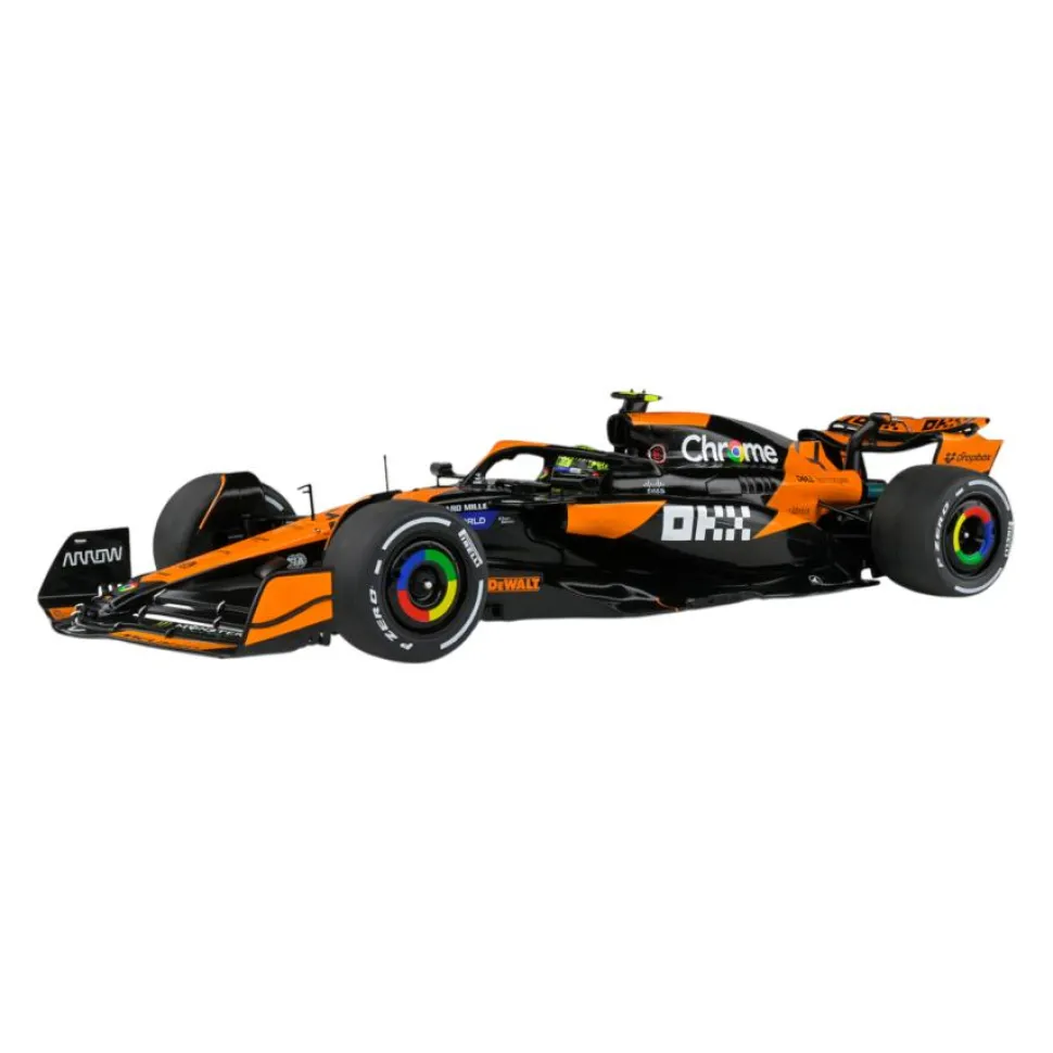 Solido Cars - Lando Norris' 2024 McLaren MCL38 Formula 1 Racing Car (Miami Grand Prix) 1/18th Scale Die-Cast Vehicle Replica
