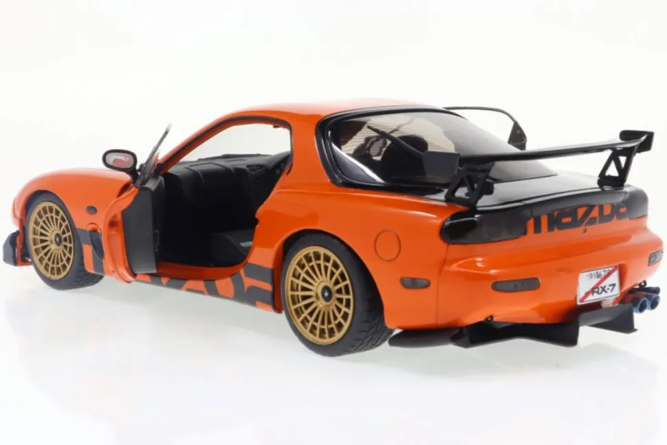 Solido Cars - Orange 1994 Mazda RX7 FD RS 1/18th Scale Die-Cast Vehicle Replica