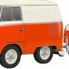 Solido Cars - Orange & White 1950 Volkswagon Kool Kombi 1/18th Scale Die-Cast Vehicle Replica
