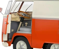 Solido Cars - Orange & White 1950 Volkswagon Kool Kombi 1/18th Scale Die-Cast Vehicle Replica