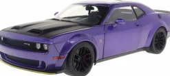 Solido Cars - Purple 2022 Dodge Challenger SRT Hellcat Redeye Widebody 1/18th Scale Die-Cast Vehicle Replica