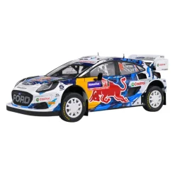 Solido Cars - White Ford Puma Rally1 Hybrid (#16 Fourmaux / Coria 2022 Sweden Rally) 1/18th Scale Die-Cast Vehicle Replica