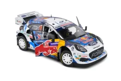 Solido Cars - White Ford Puma Rally1 Hybrid (#16 Fourmaux / Coria 2022 Sweden Rally) 1/18th Scale Die-Cast Vehicle Replica
