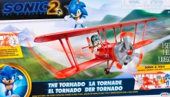 Sonic the Hedgehog 2 - The Tornado Biplane with Sonic & Tails 2.5” Scale Mini Figure Vehicle Playset