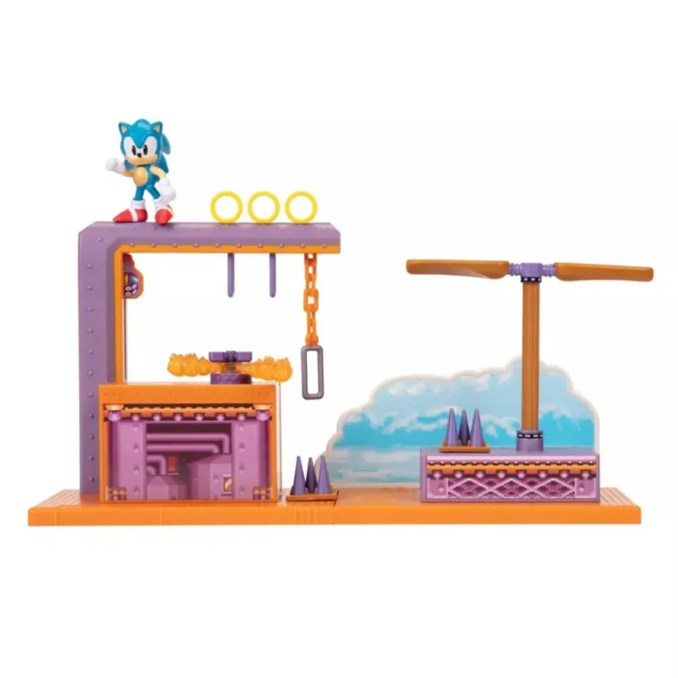 Sonic the Hedgehog - Classic Sonic with Flying Battery Zone Diorama 2.5" Scale Action Figure Playset