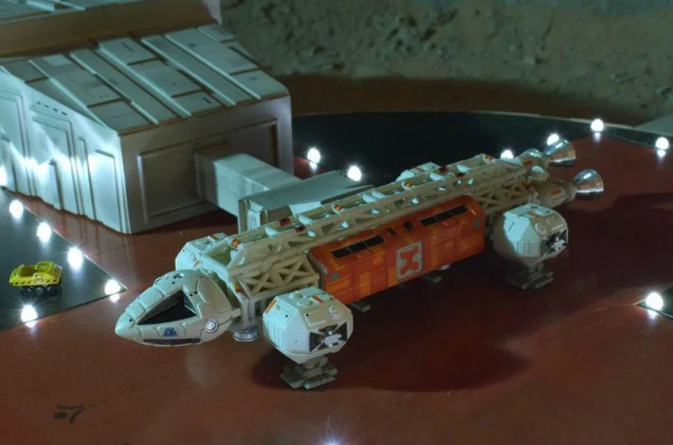 Space: 1999 - Electronic Moonbase Alpha Launch Pad with Eagle One Transporter 5” Vehicle Replica Playset
