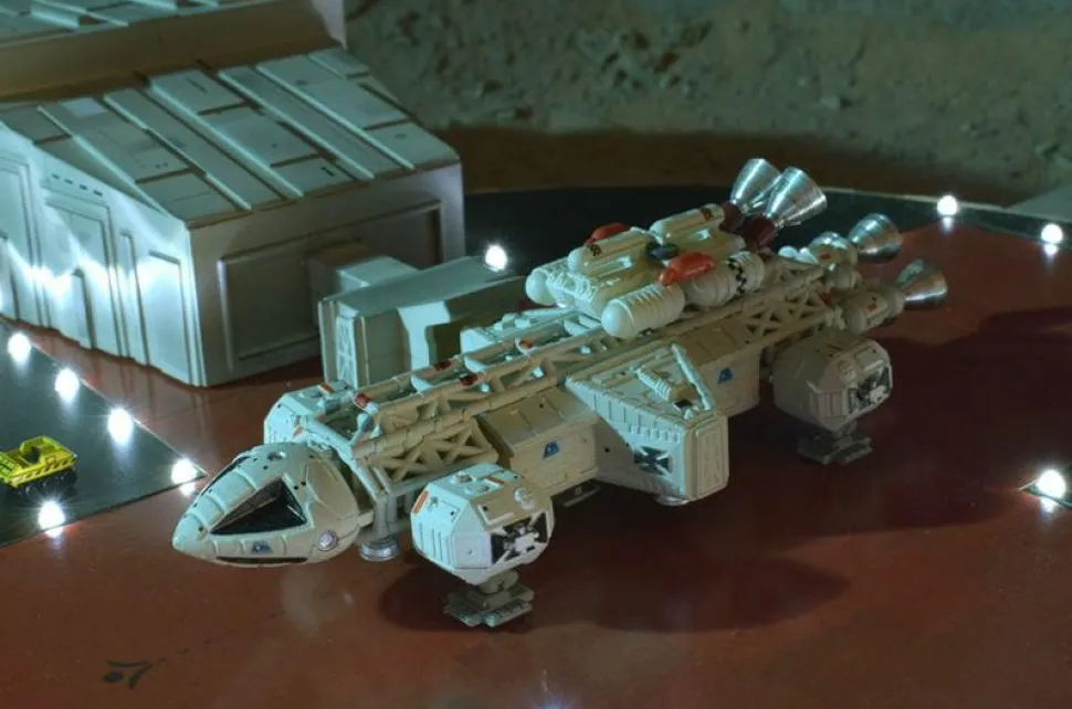Space: 1999 - Electronic Moonbase Alpha Launch Pad with Eagle One Transporter 5” Vehicle Replica Playset