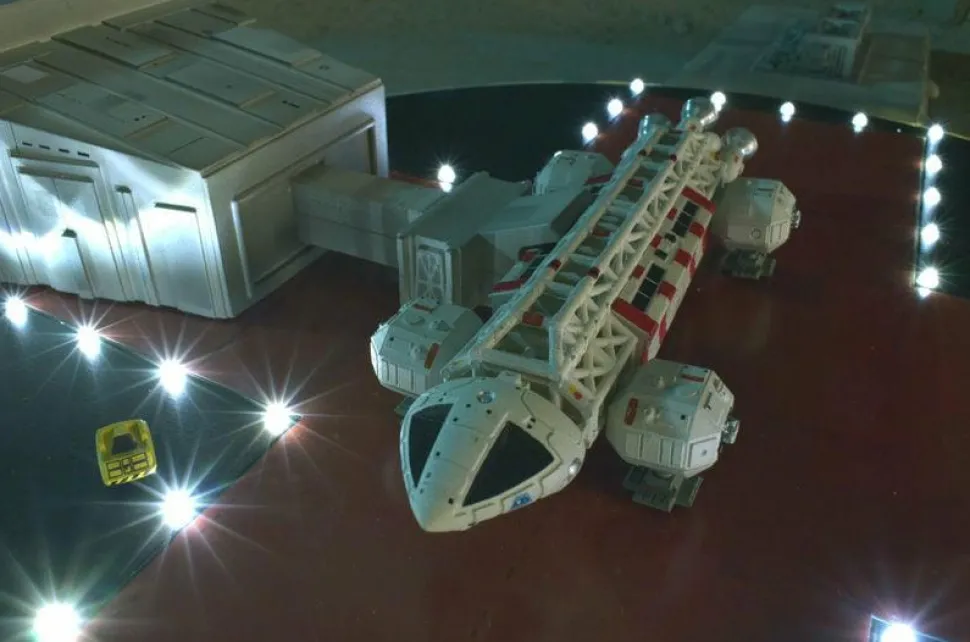 Space: 1999 - Electronic Moonbase Alpha Launch Pad with Eagle One Transporter 5” Vehicle Replica Playset