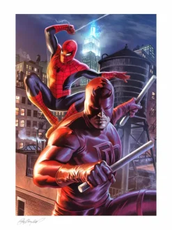 Spider-Man - Daredevil & Spider-Man Fine Art Print by Felipe Massafera