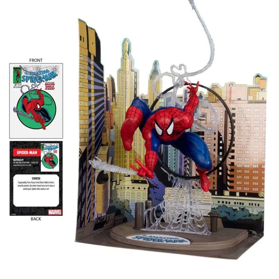 Spider-Man - Spider-Man (The Amazing Spider-Man #301) by Todd McFarlane 1/6th Scale PVC Posed Figure with Comic Book