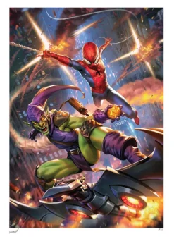 Spider-Man - Spider-Man vs. Green Goblin (Amazing Spider-Man #2 Variant Cover) Fine Art Print by Derrick Chew