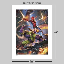 Spider-Man - Spider-Man vs. Green Goblin (Amazing Spider-Man #2 Variant Cover) Fine Art Print by Derrick Chew