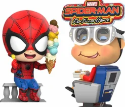 Spider-Man: Far From Home - Spider-Man & Movbi Cosbaby 3.75” Hot Toys Bobble-Head Figure 2-Pack