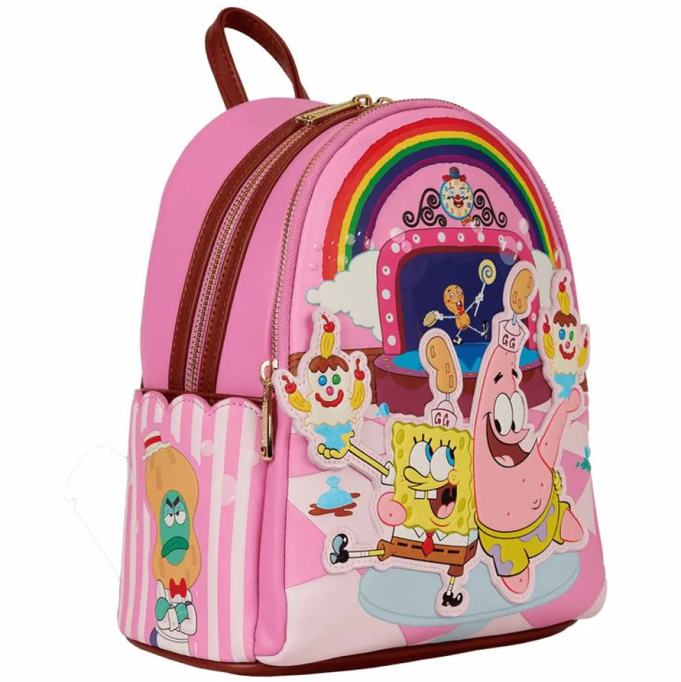 Spongebob Squarepants - Spongebob & Patrick Goofy Goober Light Up 10" Faux Leather Mini Backpack