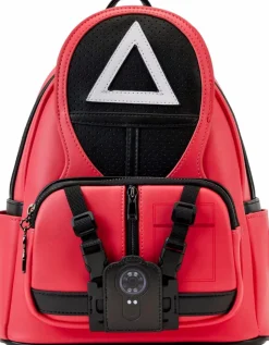 Squid Game - Triangle Soldier Cosplay 10” Faux Leather Mini Backpack