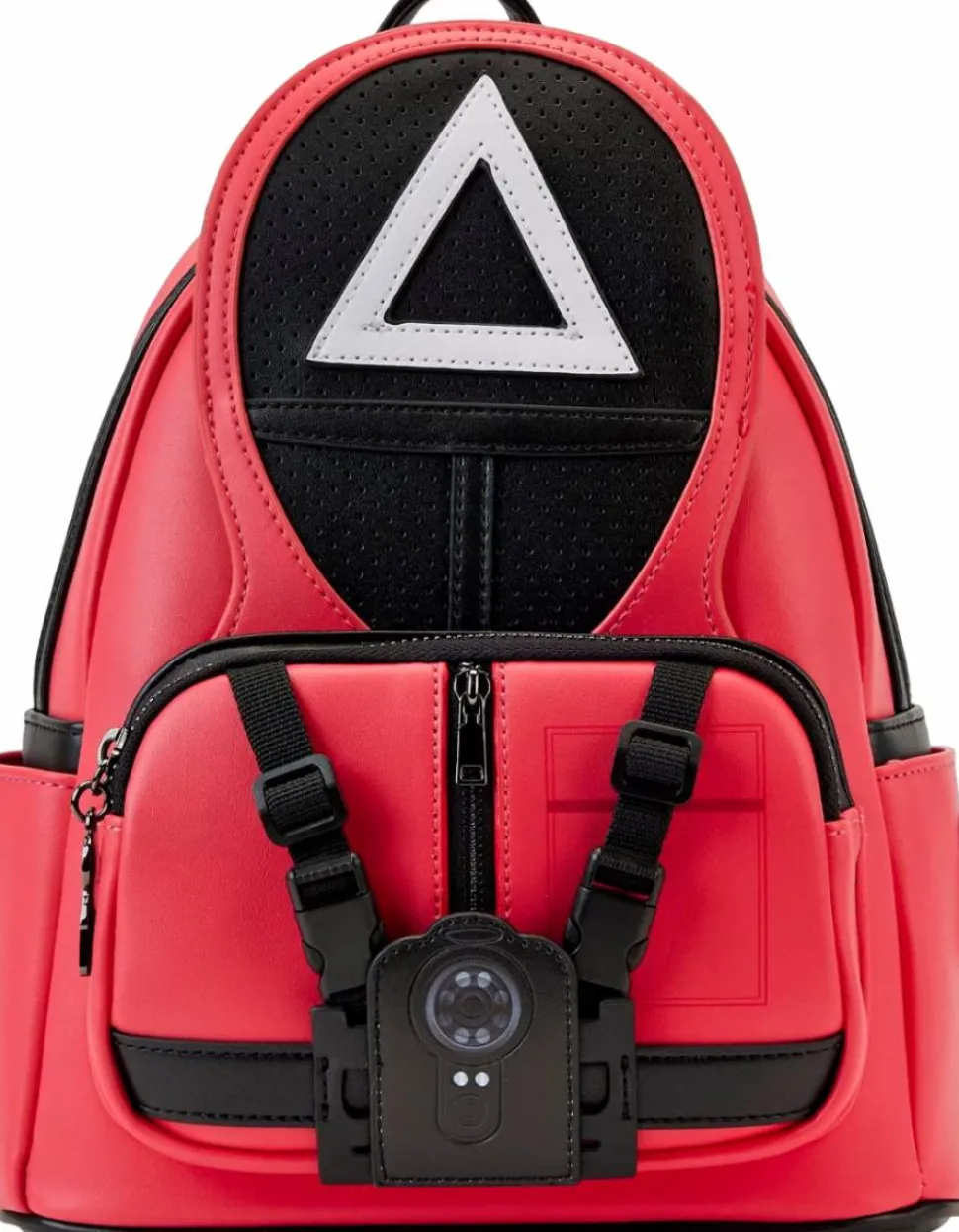 Squid Game - Triangle Soldier Cosplay 10” Faux Leather Mini Backpack