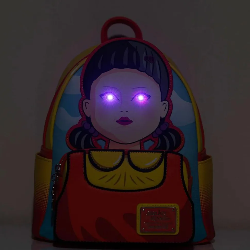 Squid Game - Young Hee Cosplay Singing Light Up 10” Faux Leather Mini Backpack (Int Sales Only)