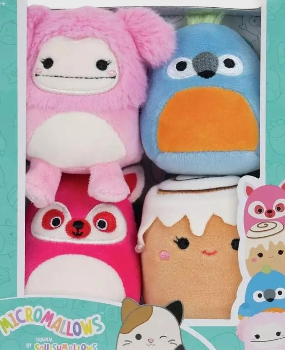 Squishmallows - Brina, Chanel, Lucia & Tenise Micromallows 2.5" Plush 4-Pack