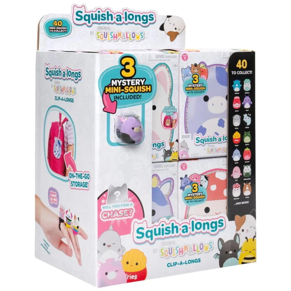 Squishmallows - Series 01 Mystery Mini-Squish Squish-a-longs Blind Box (Display of 24)