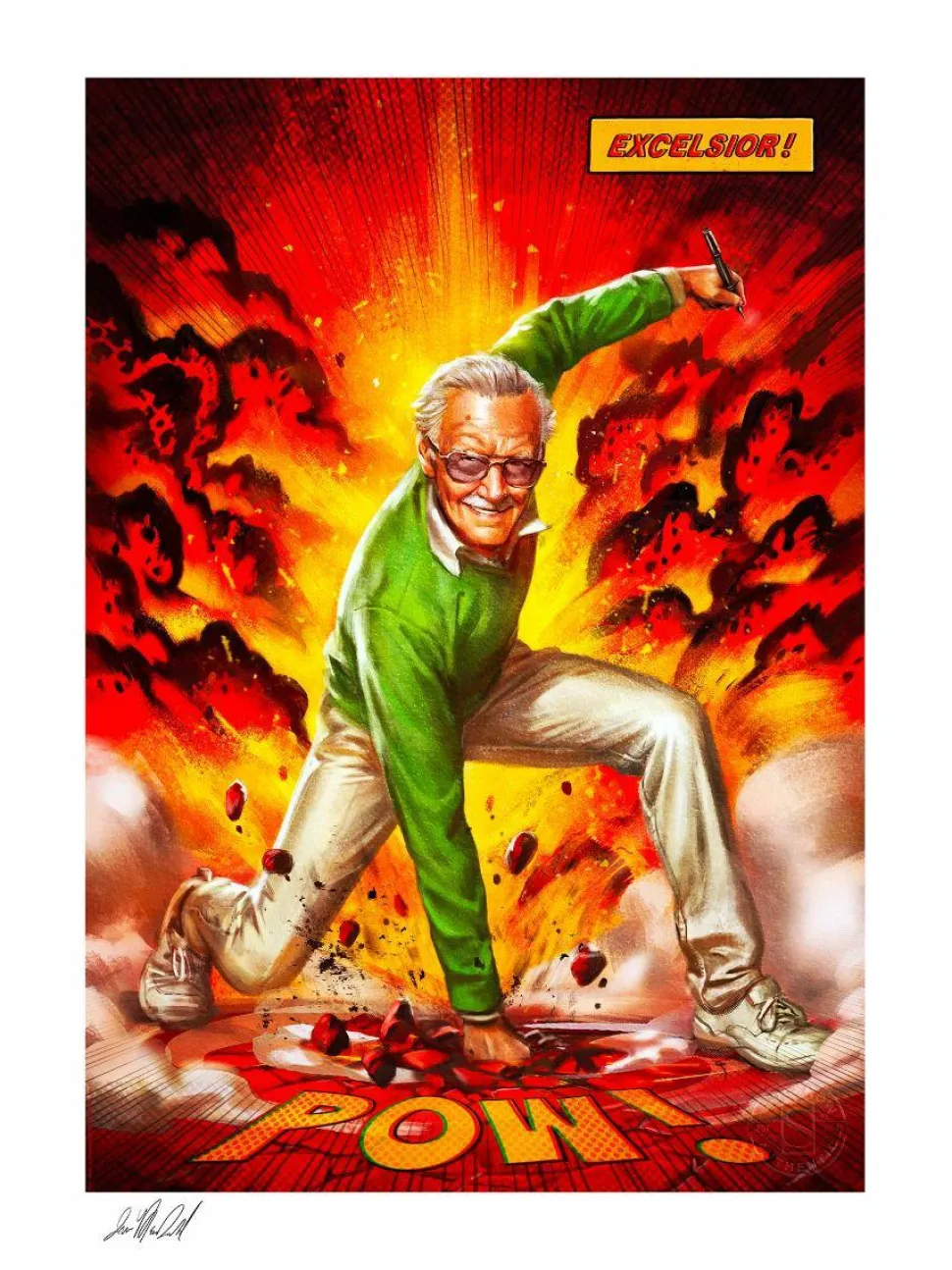 Stan Lee - Excelsior! Fine Art Print by Ian MacDonald