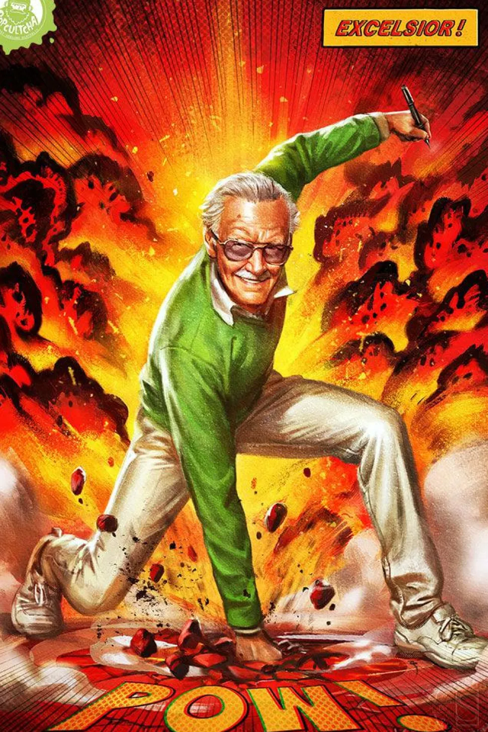 Stan Lee - Excelsior! Fine Art Print by Ian MacDonald