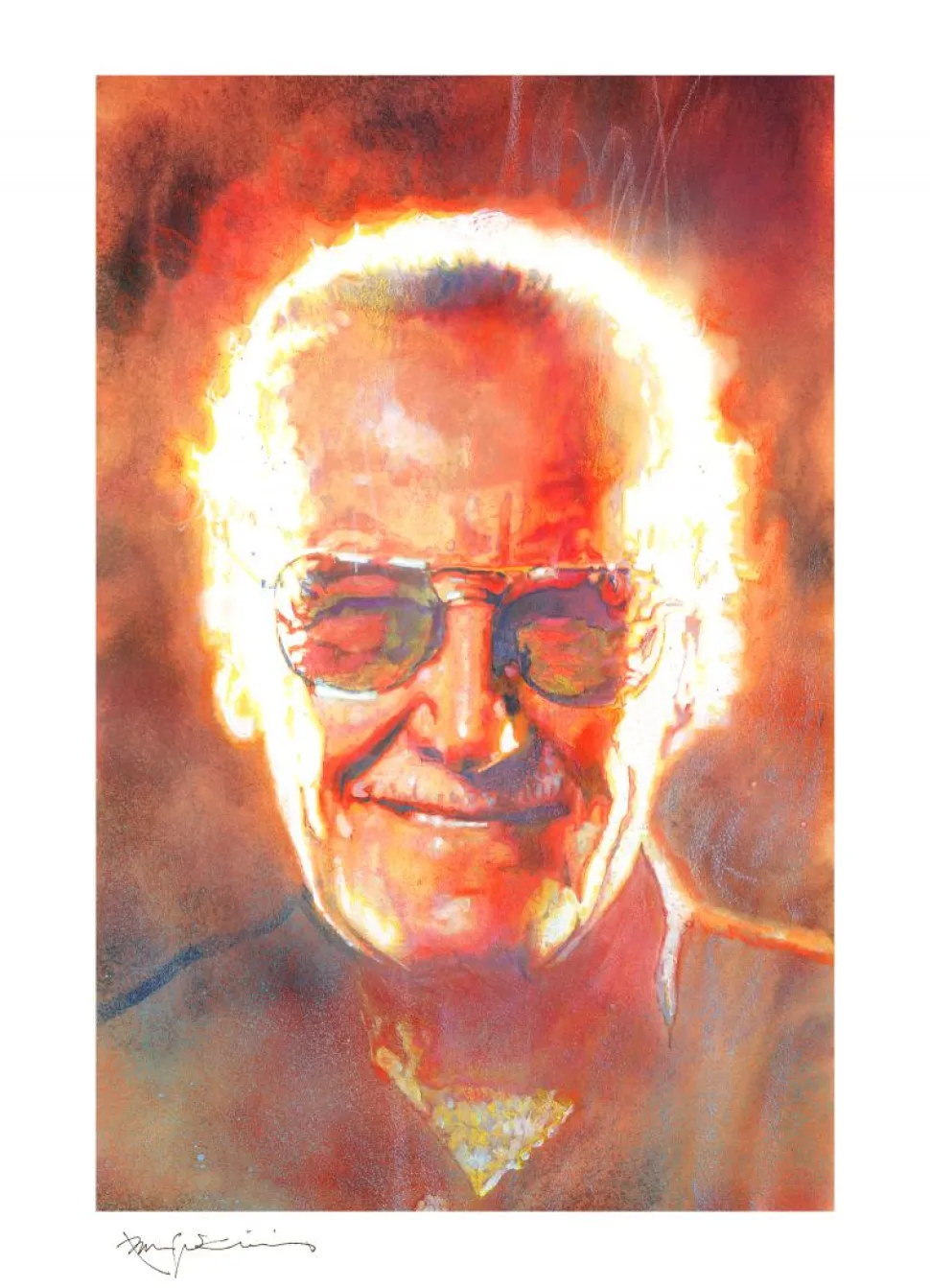 Stan Lee - Legends: Stan Lee Fine Art Print by Bill Sienkiewicz