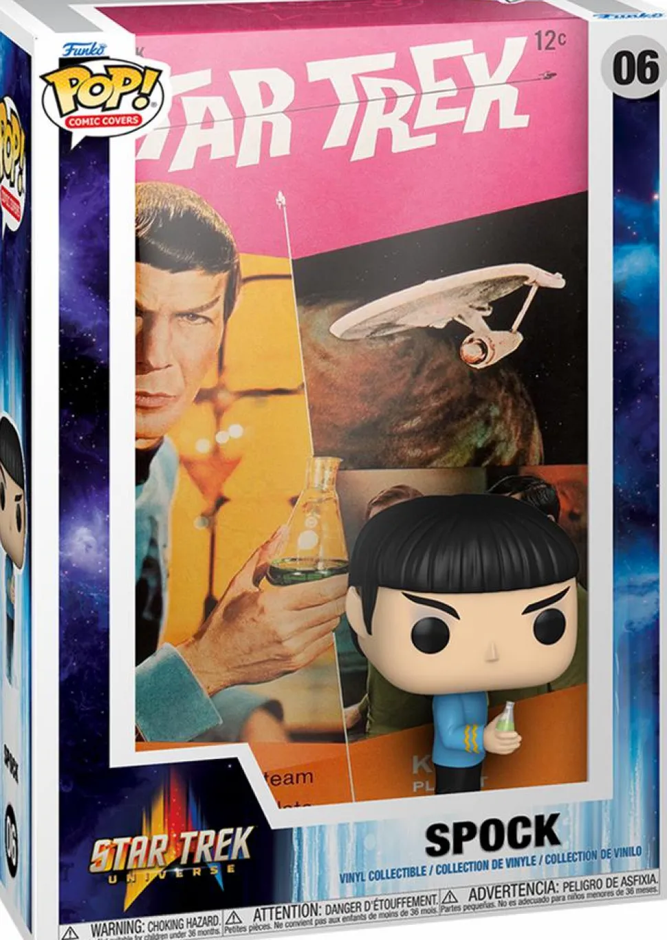 Star Trek - Spock in front of Star Trek Issue #1 Pop! Comic Covers Vinyl Figure