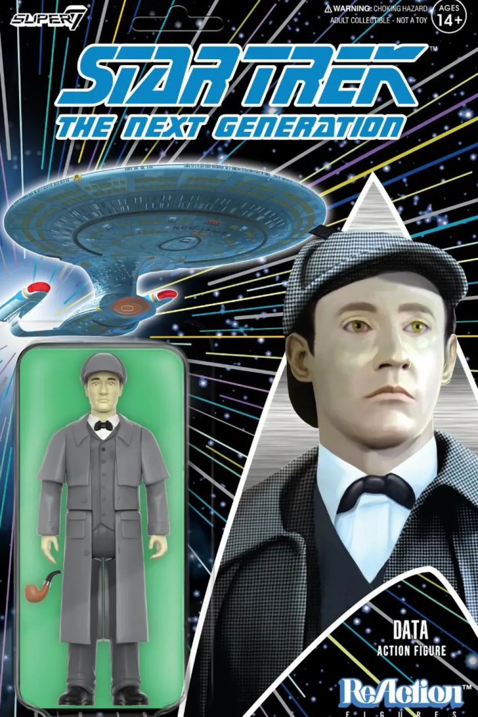 Star Trek: The Next Generation - Data (Elementary, Dear Data) ReAction 3.75" Action Figure