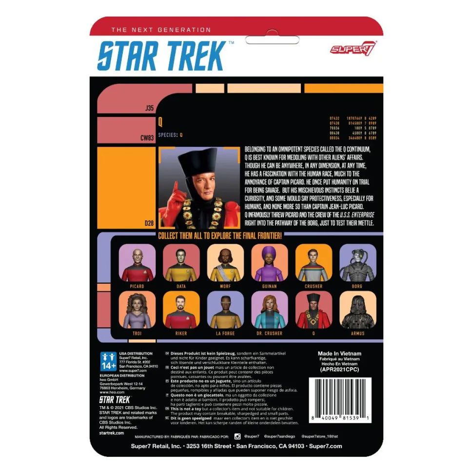 Star Trek: The Next Generation - Q ReAction 3.75” Action Figure