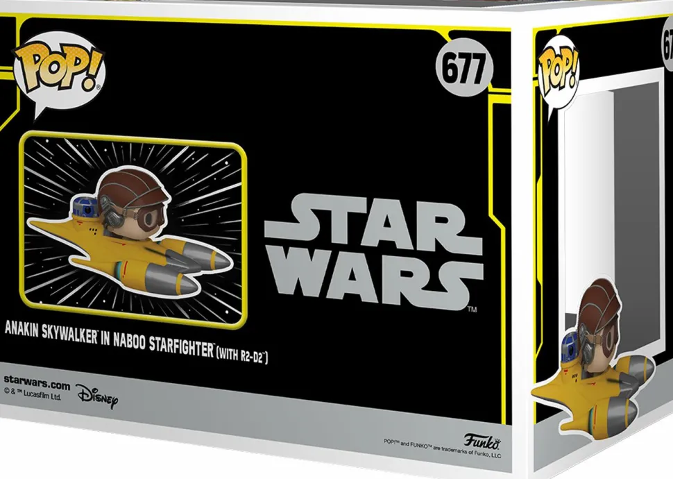 Star Wars - Anakin Skywalker in Naboo Starfighter with R2-D2 Pop! Rides Vinyl Figure