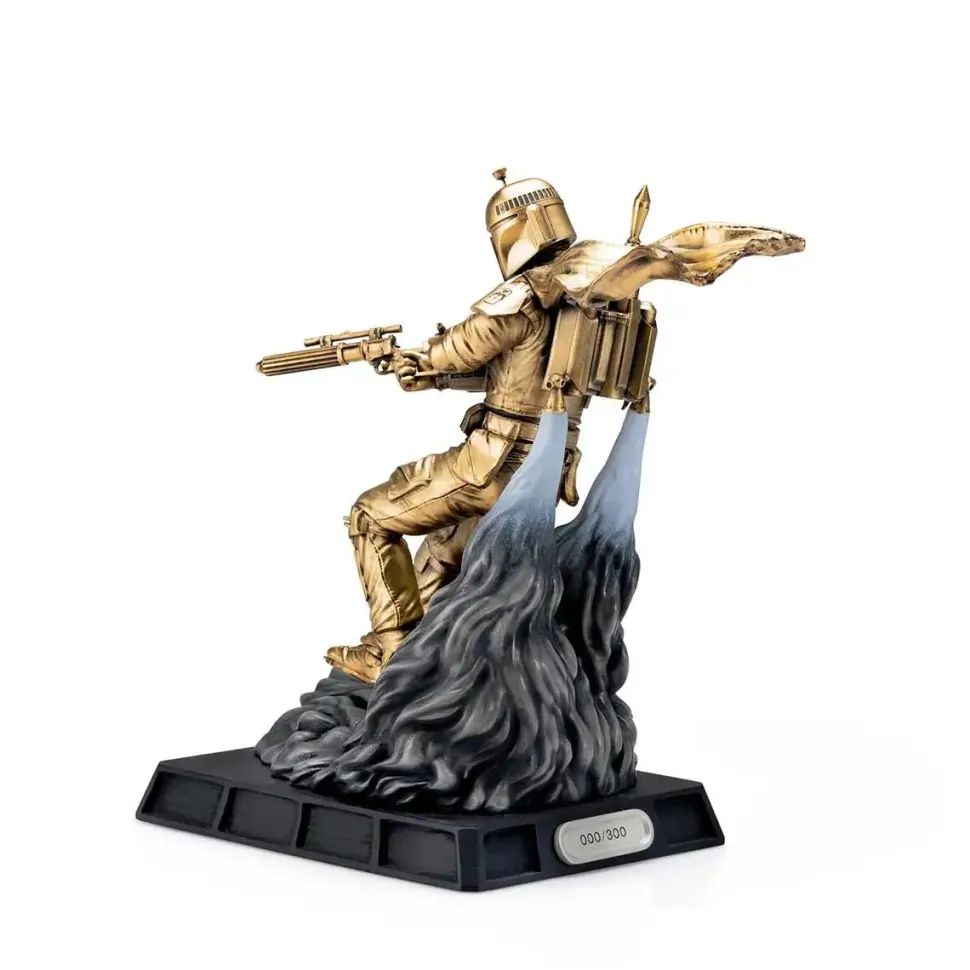 Star Wars - Boba Fett Battle Ready Limited Edition 8" Gilt Pewter Statue