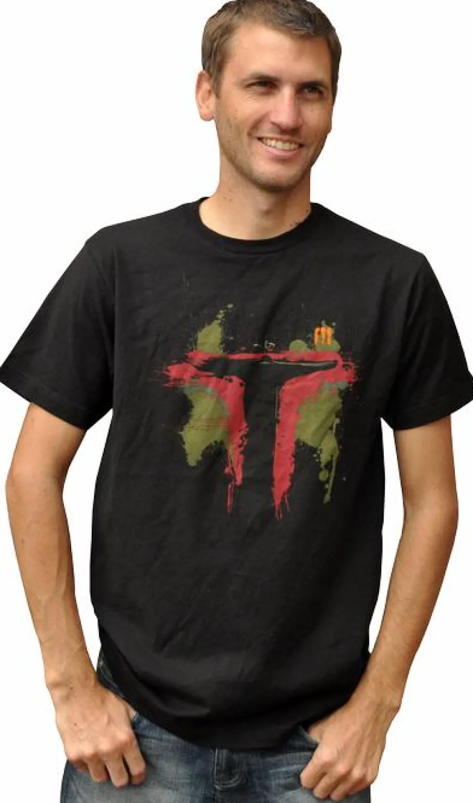 Star Wars - Boba Fett Paint Splatter Male T-Shirt