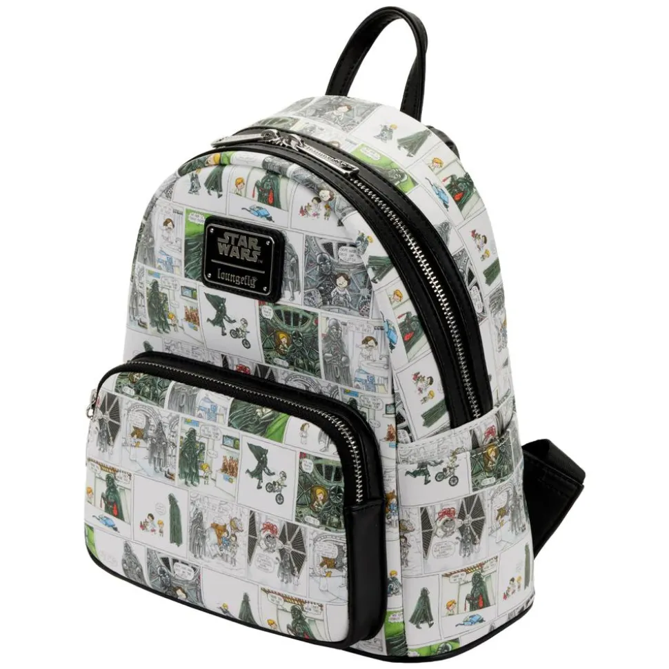 Star Wars - Darth Vader Comic Strip 10” Faux Leather Mini Backpack
