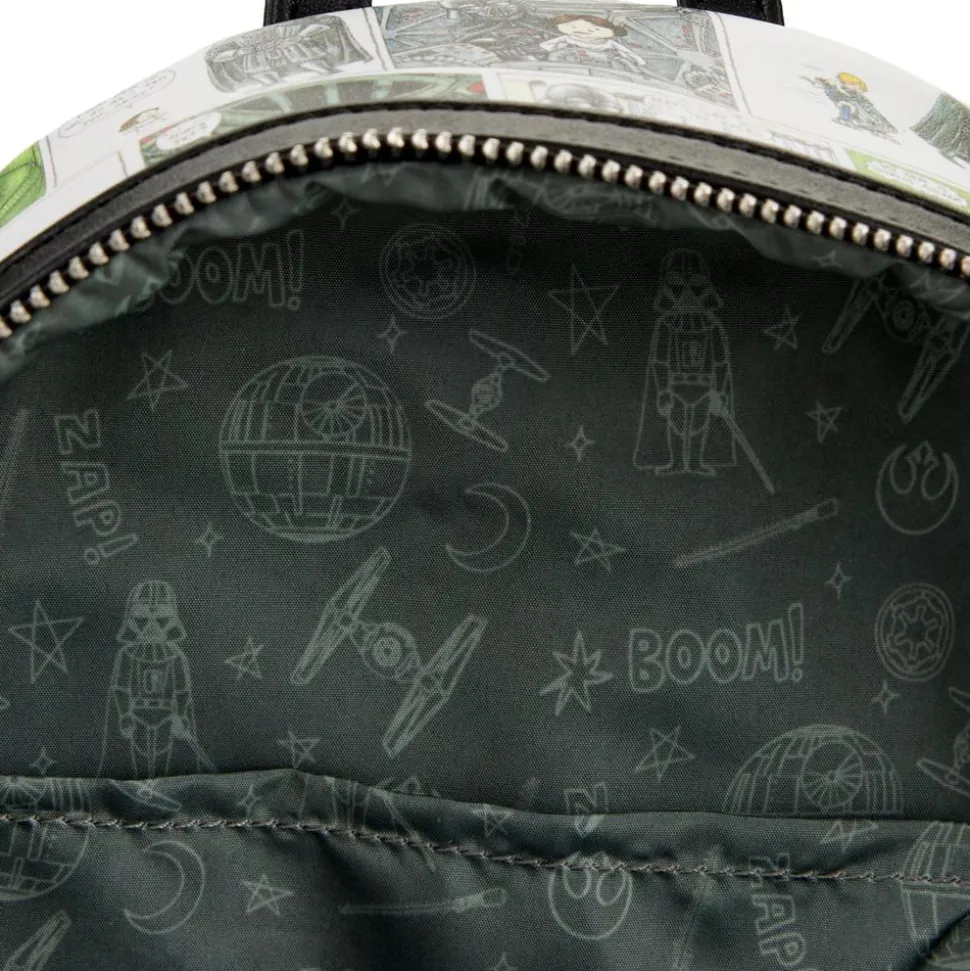 Star Wars - Darth Vader Comic Strip 10” Faux Leather Mini Backpack