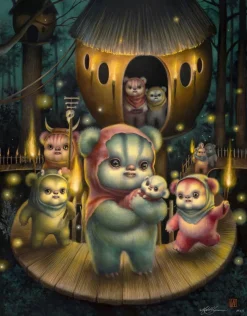 Star Wars - It Takes an Ewok Village Fine Art Print by Mab Graves