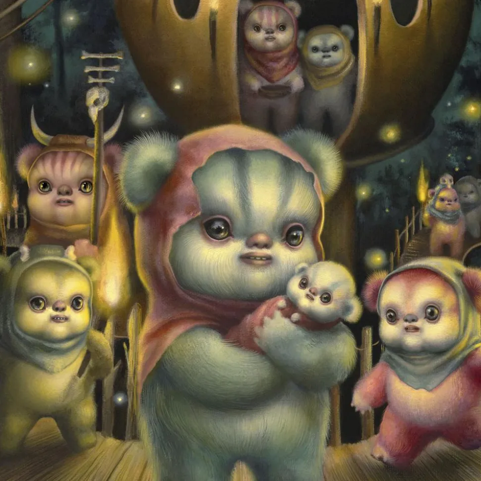 Star Wars - It Takes an Ewok Village Fine Art Print by Mab Graves