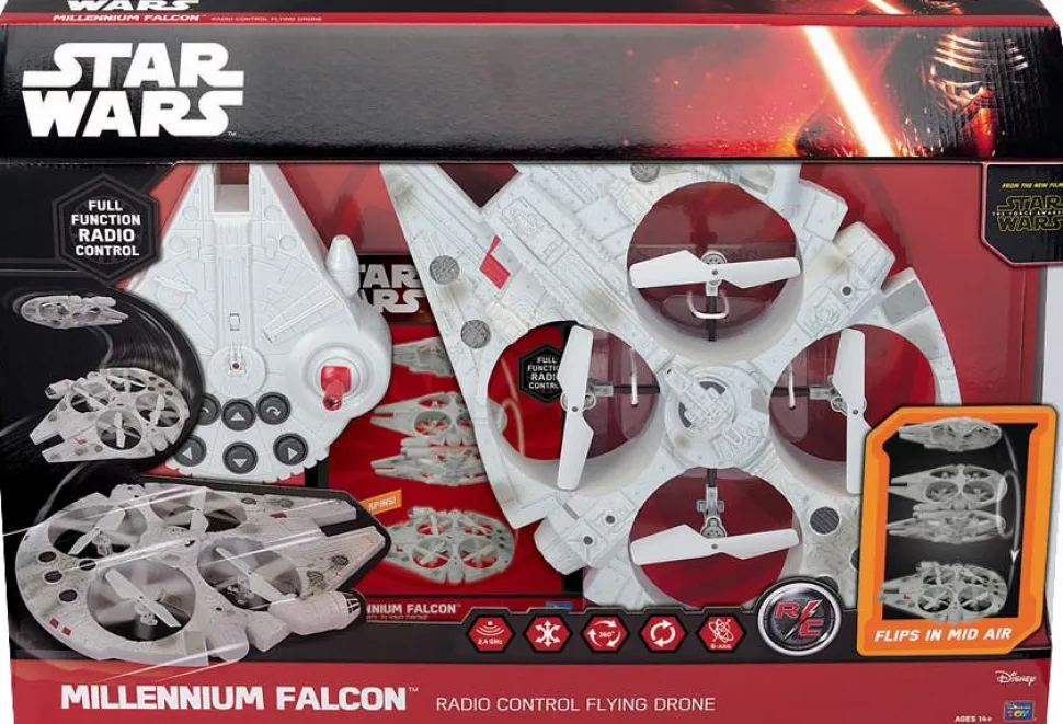 Star Wars - Millennium Falcon Radio Control Flying Drone **Non-Mint Packaging**