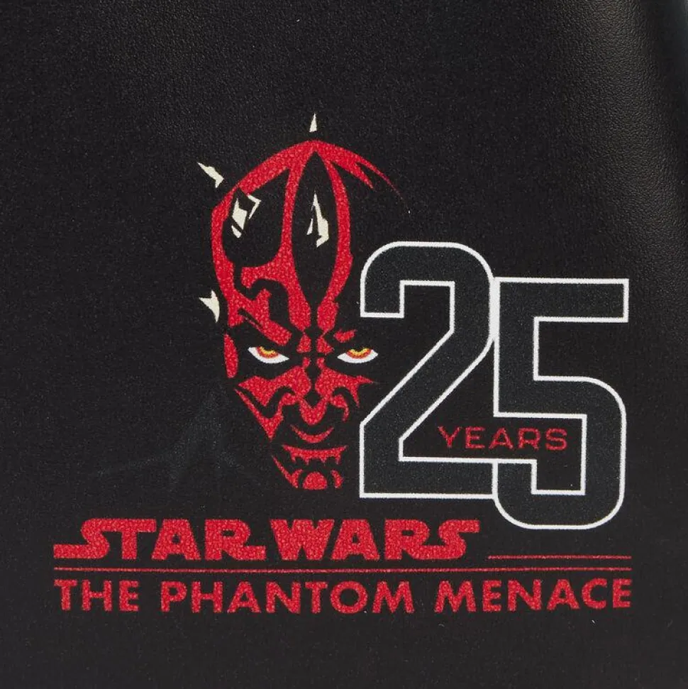 Star Wars - Phantom Menace 25th Anniversary Darth Maul Cosplay Glow in the Dark 10" Faux Leather Mini Backpack