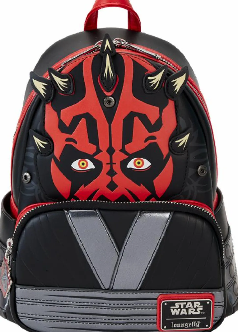 Star Wars - Phantom Menace 25th Anniversary Darth Maul Cosplay Glow in the Dark 10" Faux Leather Mini Backpack