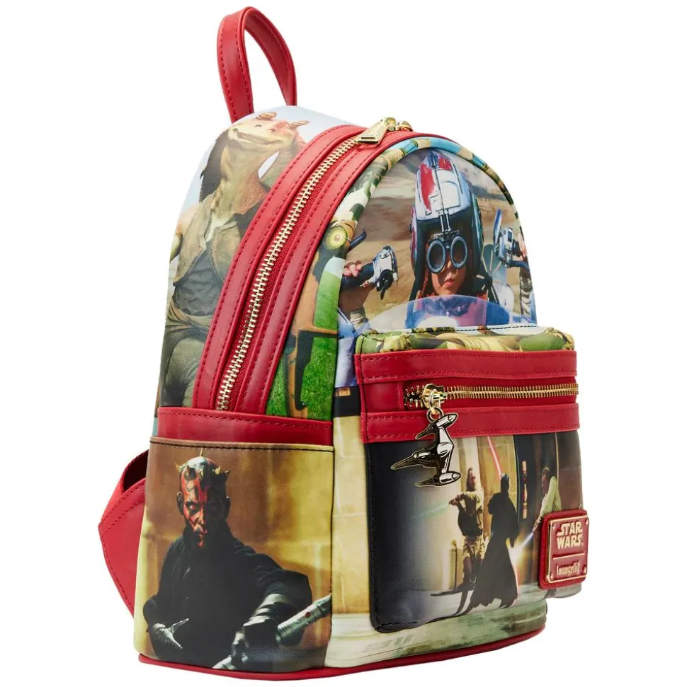 Star Wars - Phantom Menace Final Frames 10” Faux Leather Mini Backpack
