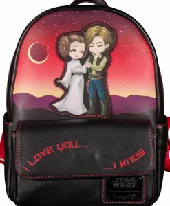 Star Wars - Princess Leia & Han Solo 10” Faux Leather Mini Backpack