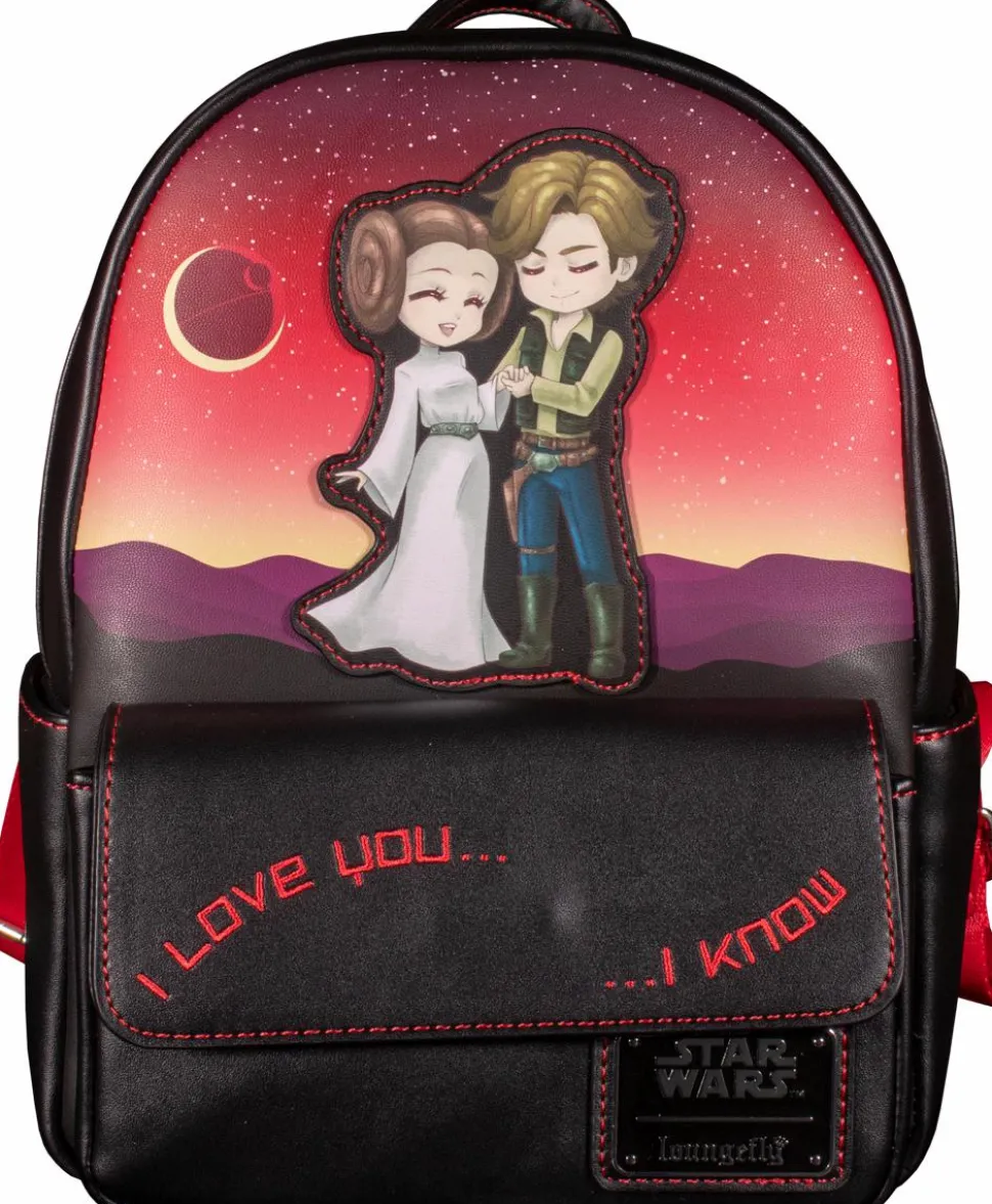 Star Wars - Princess Leia & Han Solo 10” Faux Leather Mini Backpack