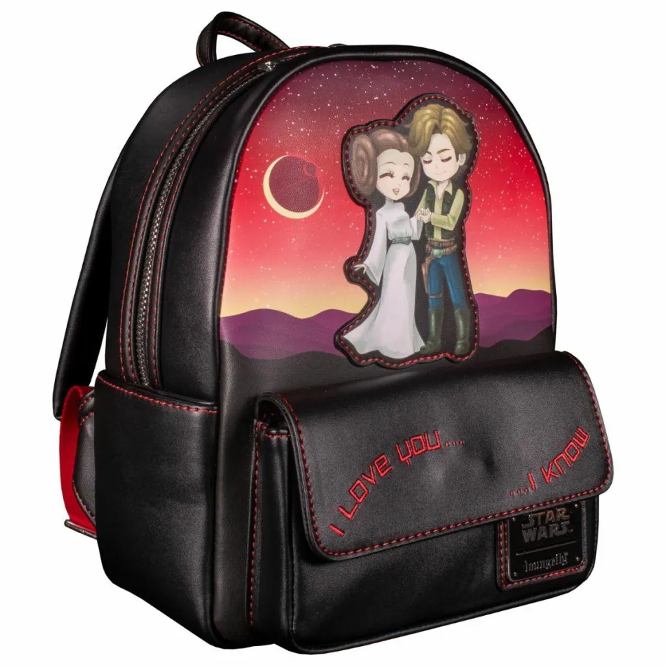 Star Wars - Princess Leia & Han Solo 10” Faux Leather Mini Backpack