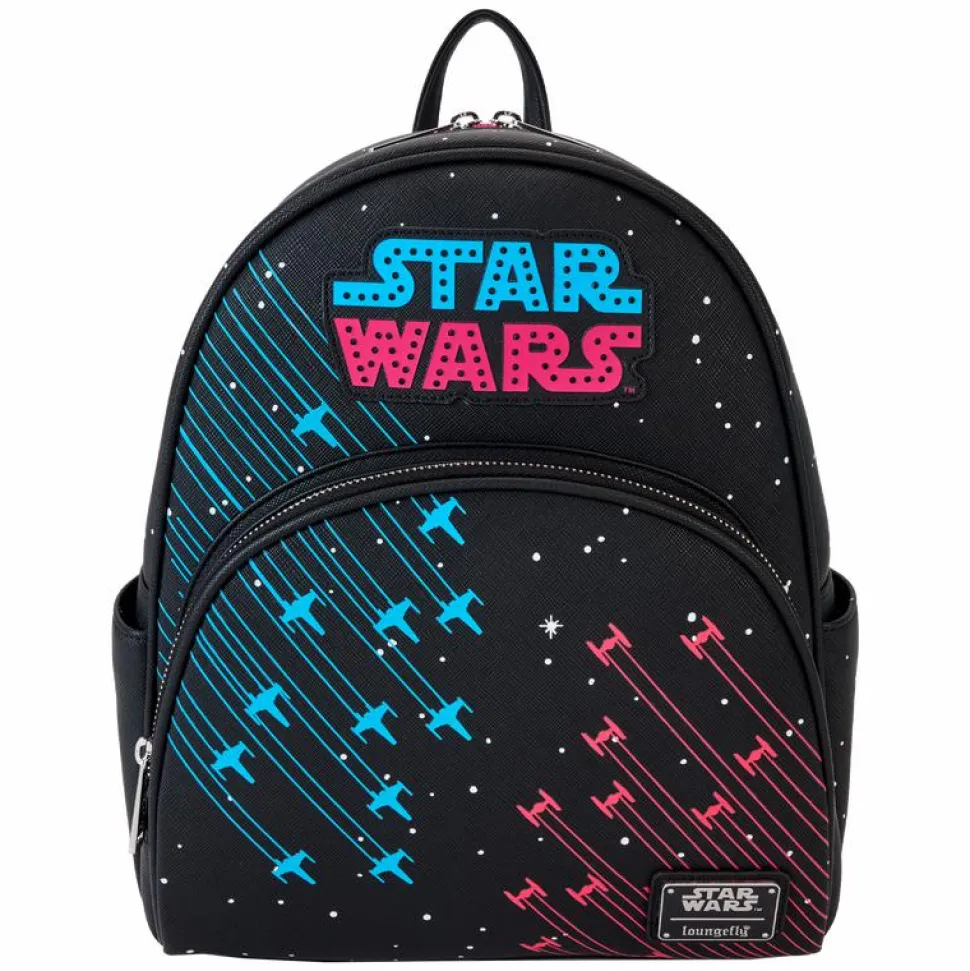 Star Wars - Rebels VS Empire Galactic Glow in the Dark Light Up 13" Faux Leather Mini Backpack