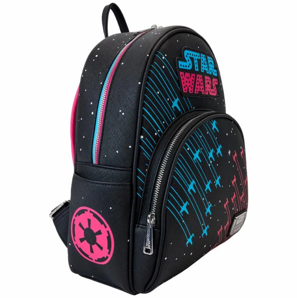 Star Wars - Rebels VS Empire Galactic Glow in the Dark Light Up 13" Faux Leather Mini Backpack